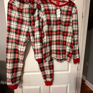 Men's Red Plaid Pajama Set